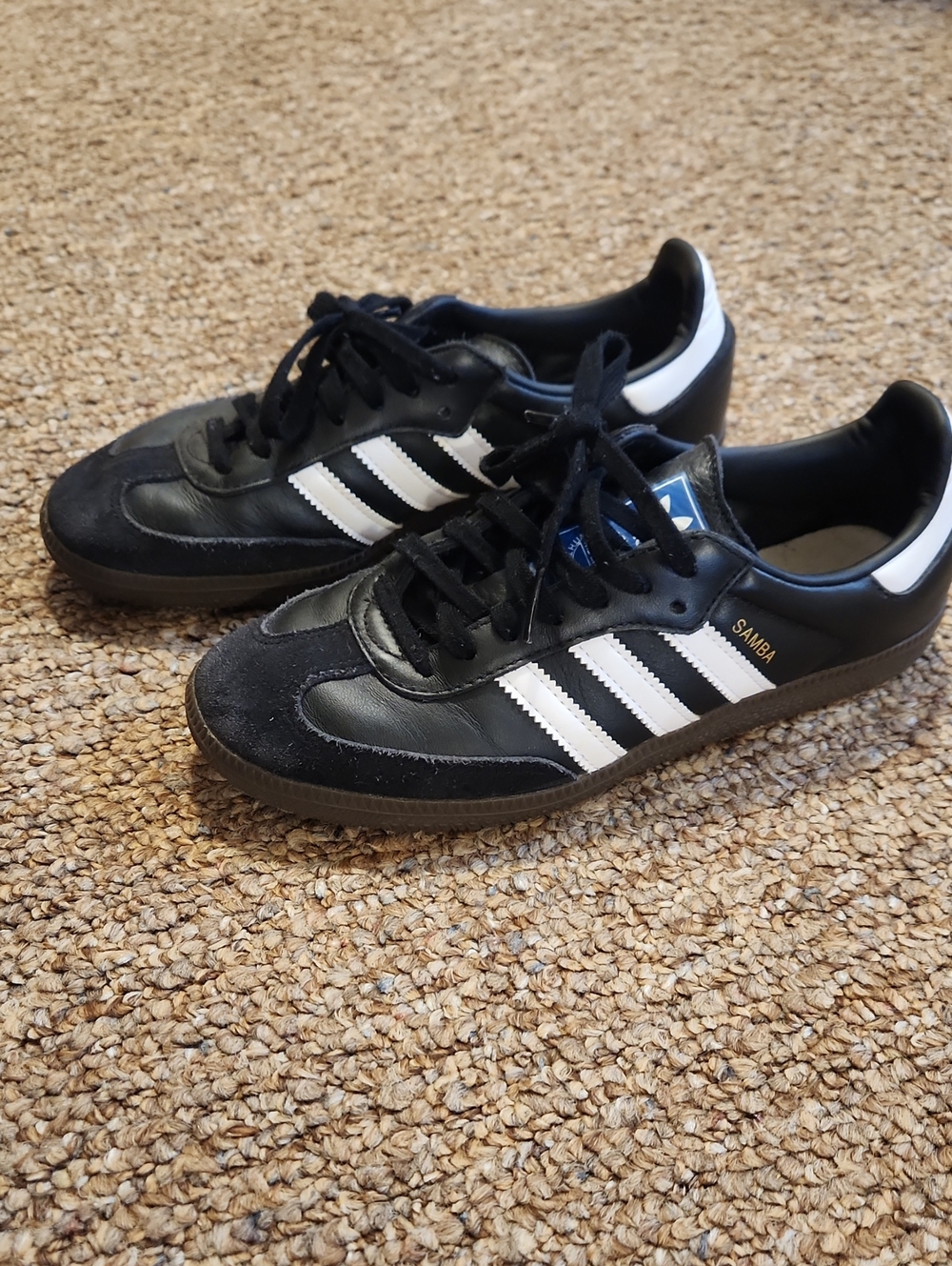 adidas Black & White Samba Men’s Leather Sneakers